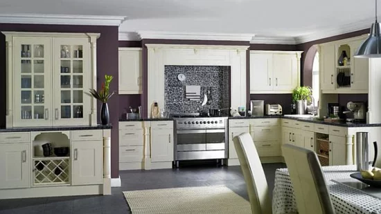 lila farbpalette in der küche klassisch gestaltung wand farbe