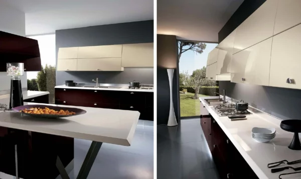 luxus küchen designs modern kompakt einrichtung modern