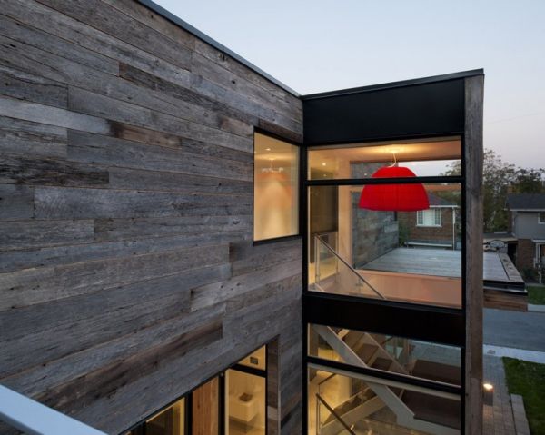 minimalistische residenz das treppenhaus von außen