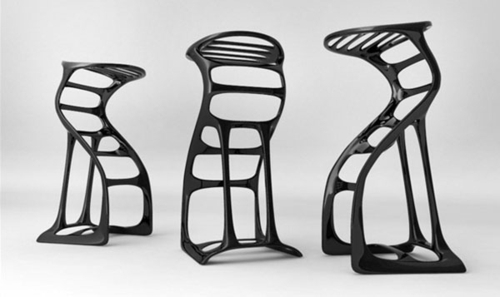  Barhocker Designs mit Lehnen schwarz futuristisch