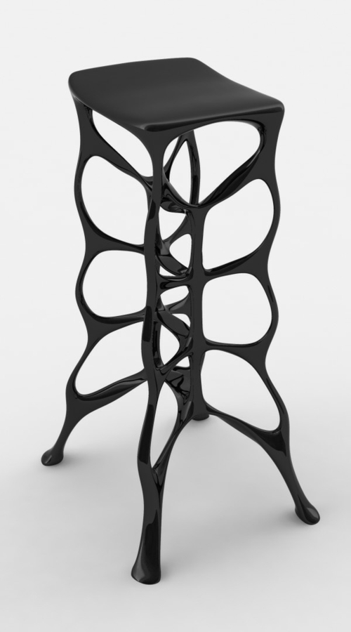 moderne Barhocker Designs mit Lehnen sockel schwarz glanzvoll