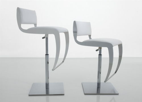 innovative Barhocker Designs mit Lehnen weiß sitzplatz