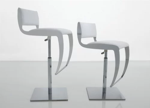 innovative Barhocker Designs mit Lehnen weiß sitzplatz