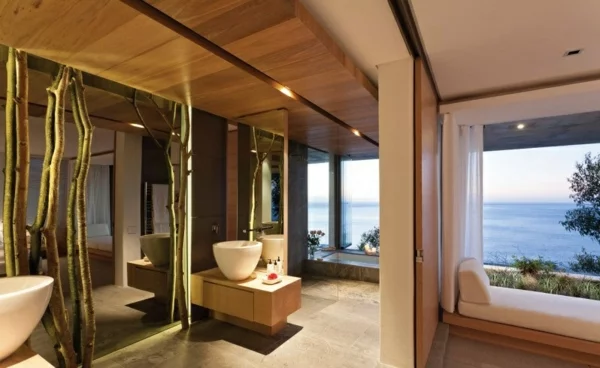 opulente moderne residenz badezimmer naturhafte akzente