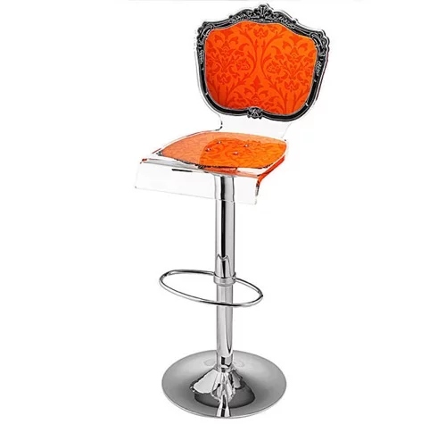 orange barhocker designs mit lehne regulierbare größe klassisch