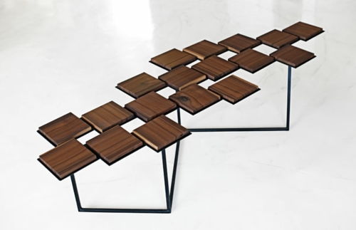 Moderne Holz Akzente im Interior Design attraktiv tisch platte design rahmen 