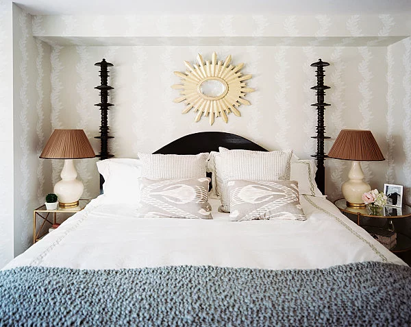 raffinierte ausstattung für schlafzimmer elegant mit sonnenornamenten