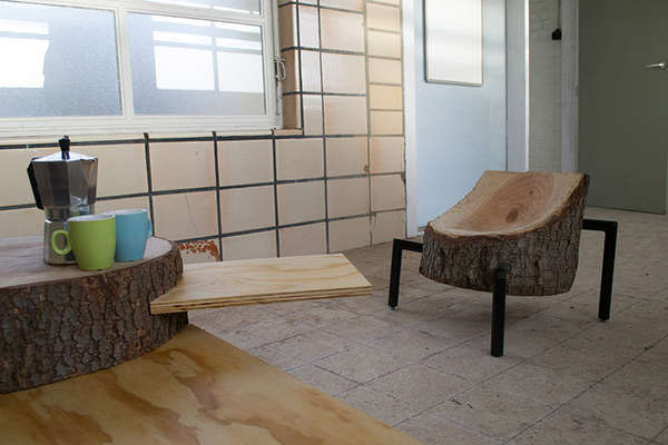 recycelten stumpf im interior design und dekoration sessel tischplatte