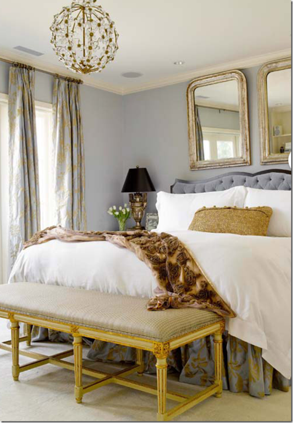 romantische schlafzimmer wunderschöner kronleuchter barock stil