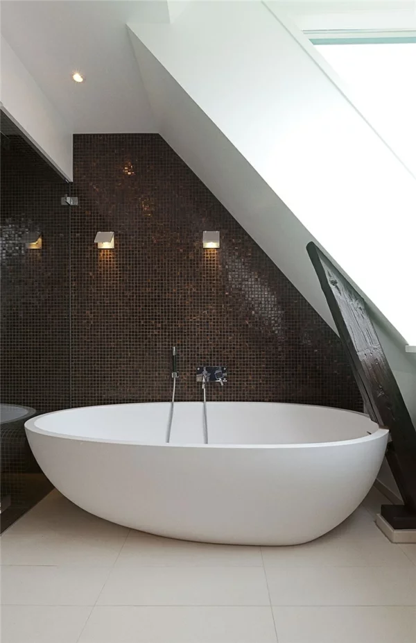 loftwohnung in schweden elegant badezimmer badewanne