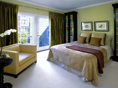 schöne farbpalette zu hause schlafzimmer doppelbett bequem