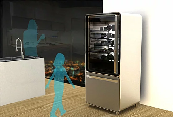 smart home technologie kühlschrank glastür