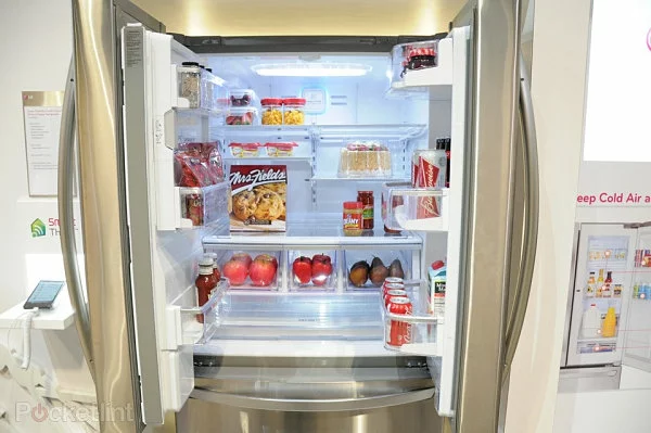 smart home technologie kühlschrank glatt glanzvoll lg