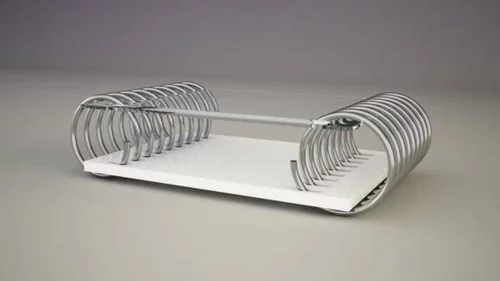 Glastisch mit Grund aus Spiralen 