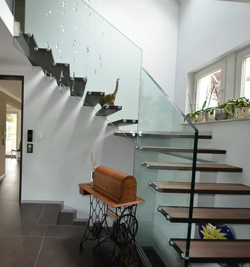 treppen modern design stufen glas