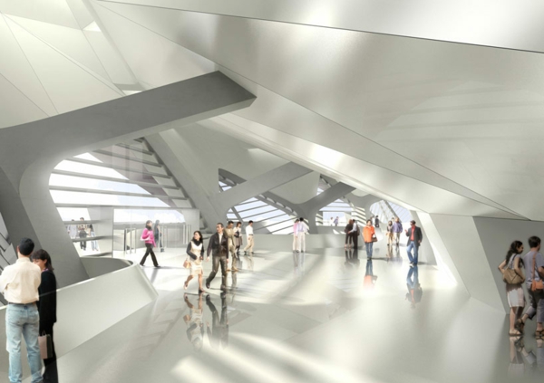 ultra moderne und innovative architektur lobby bereiche