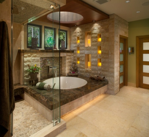 Badezimmer Designs im asiatischen duschkabine glas wände
