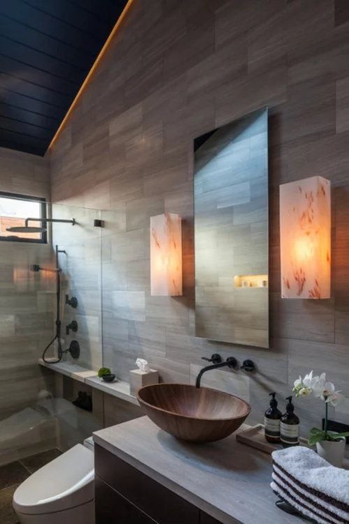 Badezimmer Designs im asiatischen orient spiegel waschbecken