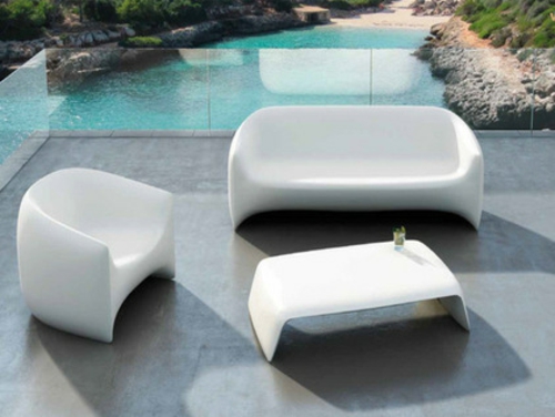 Coole Gartenmöbel für die Terrasse modern innovativ designs weiß