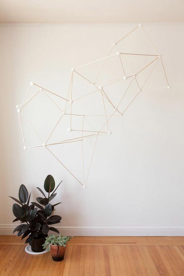 Coole leichte Deko zu Hause selber machen geometrische installation