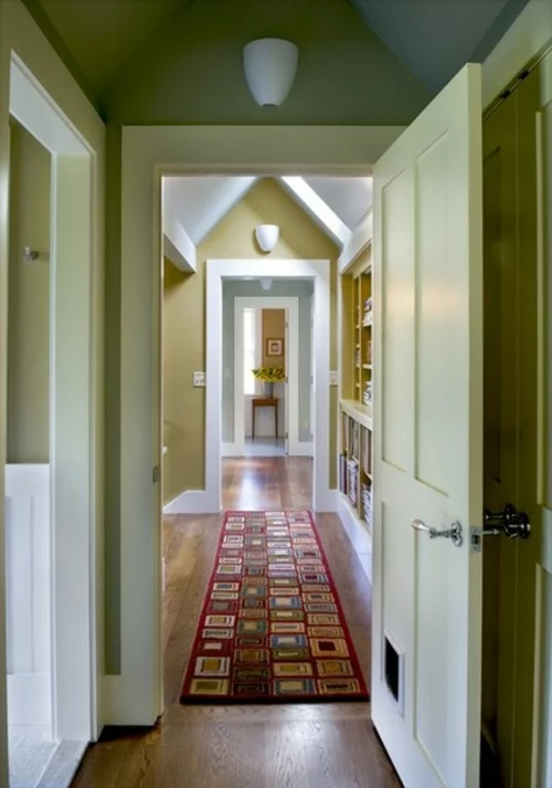 Das traditionelle Zuhause erneuern übergang flur frisch farbe teppich
