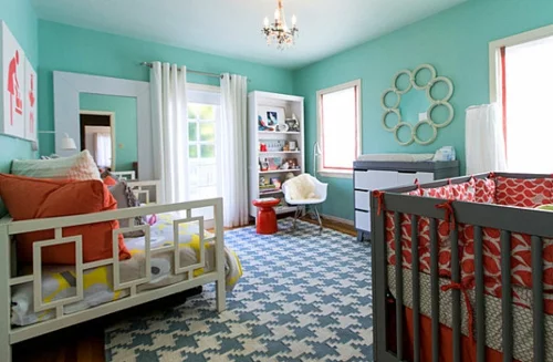 Deko Ideen fürs Gästezimmer babyzimmer teppich fenster