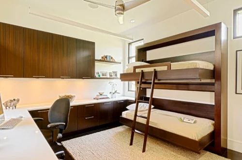 Deko Ideen fürs Gästezimmer hochbett holz gestell leiter matratzen