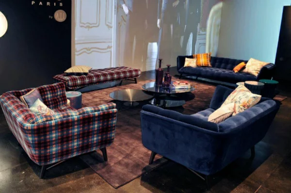 Designer Möbel kollektion sofas gestreift gepolstert sessel