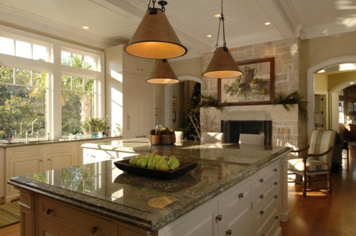 Granitplatten in hervorragenden Küchen hängelampen kücheninsel