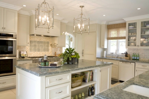 Granitplatten in hervorragenden Küchen weiß einrichtung 