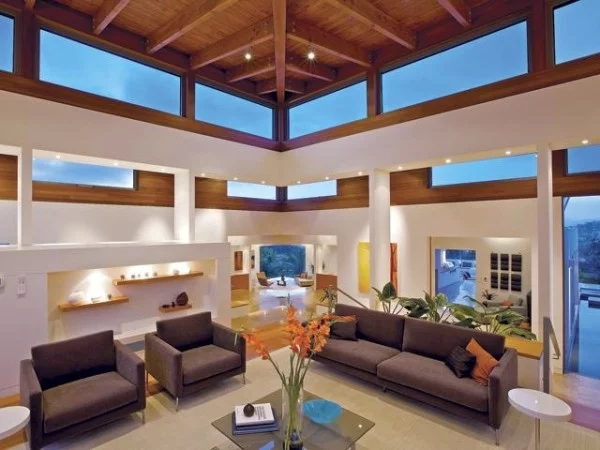 High-Tech Fensterfolien sofas sessel couchtisch glasplatte wohnbereich