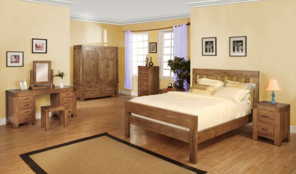 Holzmöbel ein schönes Schlafzimmer Design warme einrichtung