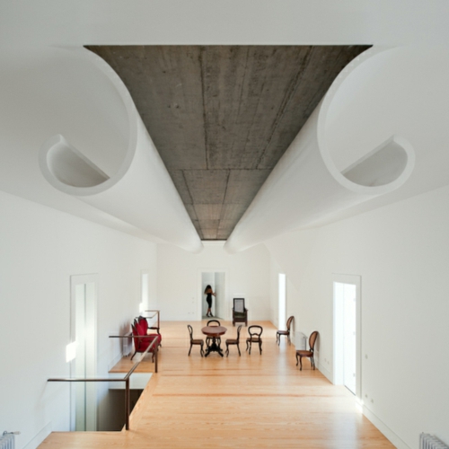 Häuser mit erstaunlichen Zimmerdecke Designs  futuristisch weiß fez