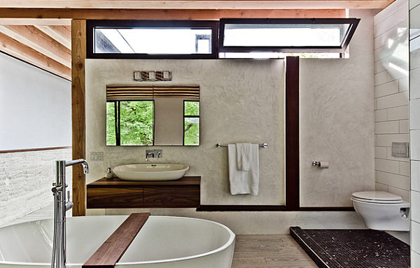 Luxus Badezimmer Ideen badfliesen badewanne dachfenster