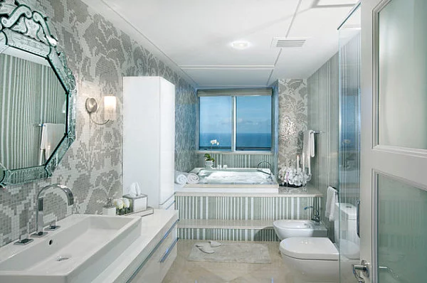 Luxus Badezimmer Ideen badfliesen modern einrichtung frisch look
