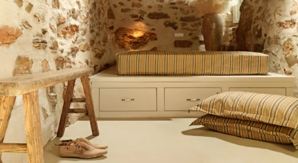 Luxus Designer Wohnungen matratze bettgestell schubladen sitzbank  rustikal