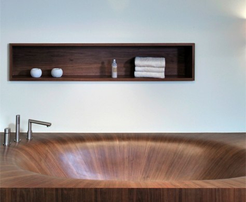 Laguna Moderne Badewanne aus Holz von Alegna