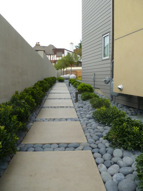 Schöne Gartengestaltung und Landschaftsbau pflaster platten steine fußweg