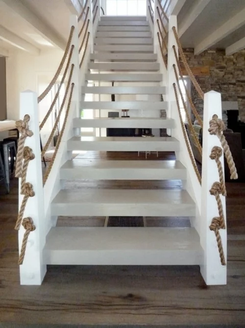 Seil Dekoration passt zu jedem Raum treppe geländer weiß
