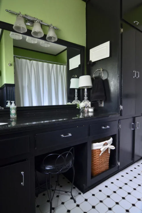 Selbstgemachtes Interieur Design heimwerker arbeit schwarz möbel