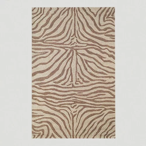 Teppich Designs für den Außenbereich zebrastreifen braun beige