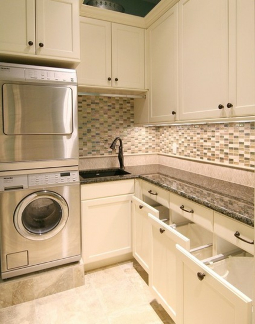 Waschbecken für die Waschküche fliesenspiegel mosaik glanzvoll