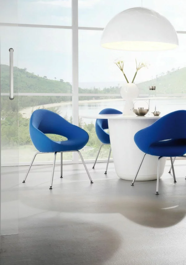 blau weiß interior design inneneinrichtung in weiß ideen wohnung