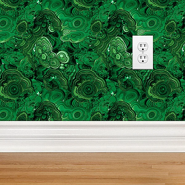 brillantes Interior Design blendend mineral dekoration smaragdgrün wand