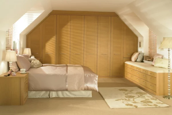 coole Ideen fürs Schlafzimmer Design warm braun nuancen kleiderschrank