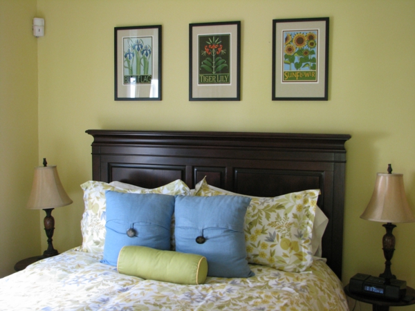 das private gästezimmer neu gestalten bettwäsche blau grün