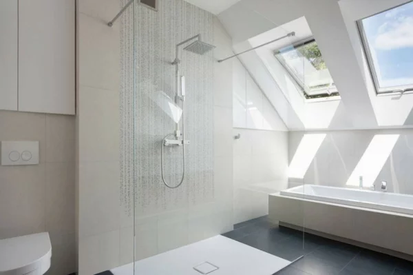 elegantes designer haus duschkabine mit glaswand