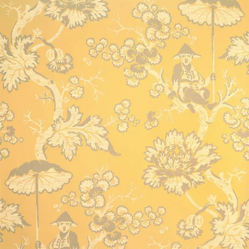 fantastische Foyer Designs mit Tapeten gelb blumenmuster elegant