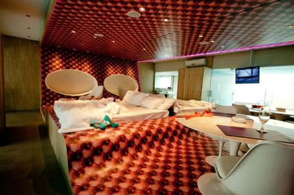 futuristische schlafzimmer designs extravagant in polster 