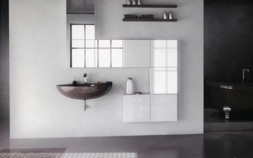 gut designtes Badezimmer waschbecken glanzvoll wand modular schrank